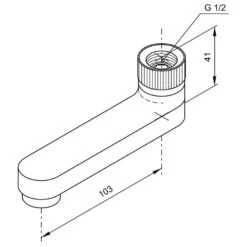 Damixa Auslauf ABS-Kunststoff