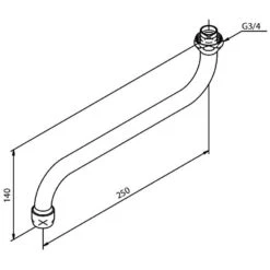 Damixa Schwenkauslauf 25 Cm S-Auslauf