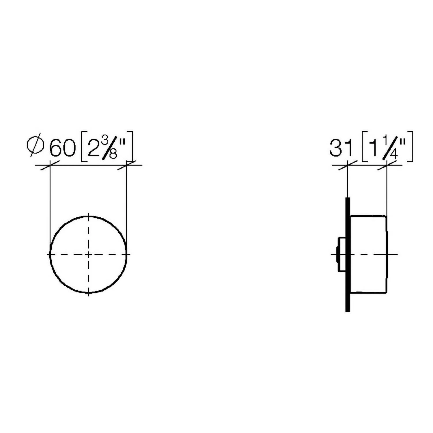 Dornbracht Unterputzventil Linksschließend 1/2", Ohne Rosette 3 Dornbracht Unterputzventil Linksschließend 1/2", Ohne Rosette