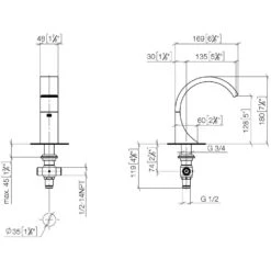 Dornbracht CYO Waschtisch-Stand-Auslauf Ohne Ablaufgarnitur, Ausladung 13,3 Cm -DuschWelt Geschaft dornbracht cyo waschtisch stand auslauf ohne 9569012