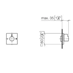 Dornbracht Symetrics UP-Zweiwege-Umstellung, Griff Mit Nase