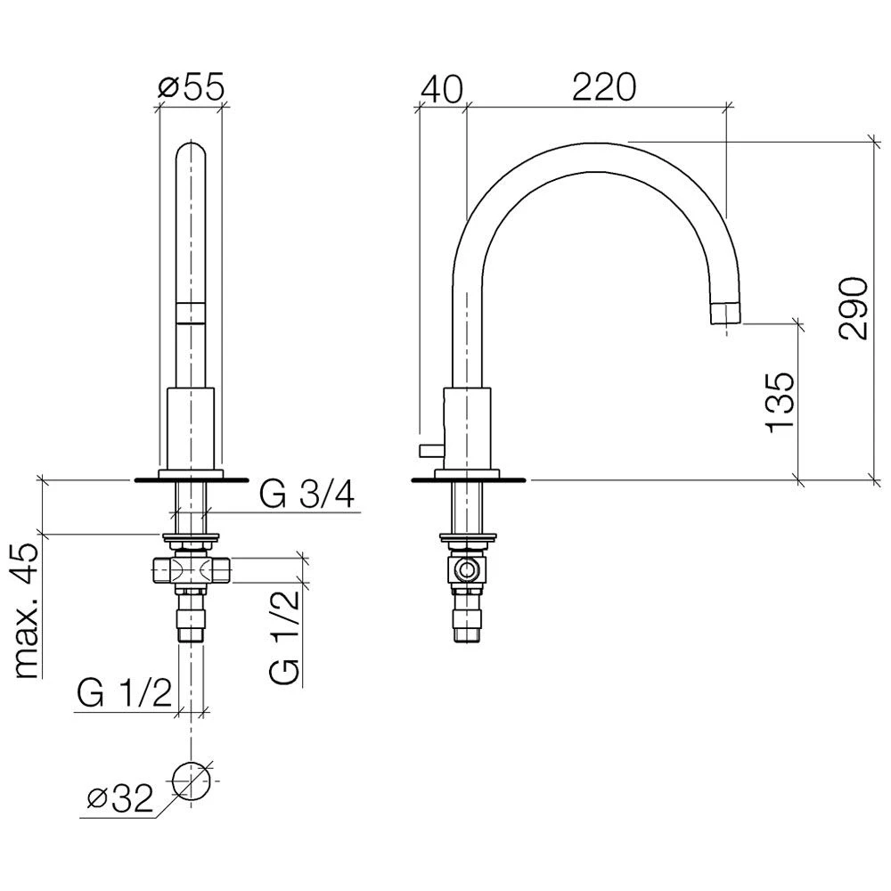 Dornbracht TARA Wanneneinlauf Mit Automatischer Umstellung Von Wanne Und Brause 2 Dornbracht TARA Wanneneinlauf Mit Automatischer Umstellung Von Wanne Und Brause