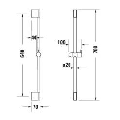 Duravit Brausestange 70 Cm -DuschWelt Geschaft duravit badarmaturen zubehoer brausearme und brausestangen 8529097