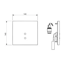 Hansa HANSAELECTRA Fertigmontageset Für Urinal-Batterie Bluetooth