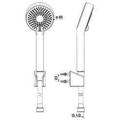 Hansa HANSABASICJET Handbrausegarnitur 3-strahlig