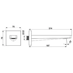 Hansa HANSASTELA Auslauf, Rosette Eckig