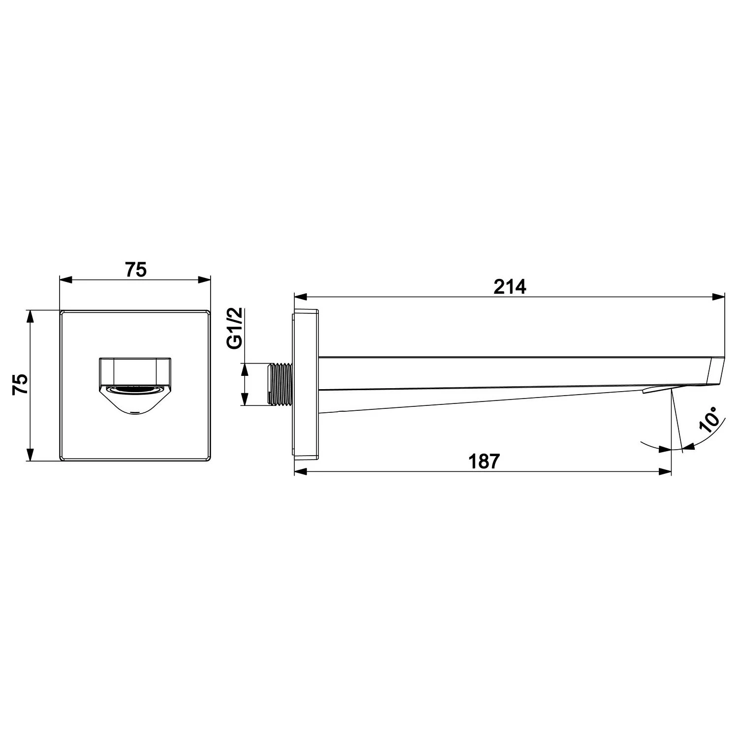 Hansa HANSASTELA Auslauf, Rosette Eckig 3 Hansa HANSASTELA Auslauf, Rosette Eckig