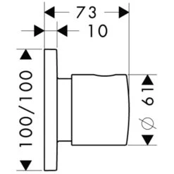 AXOR Citterio M Trio-/Quattro Absperr- Und Umstellventil Unterputz