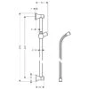Hansgrohe Unica Classic Brausestange 65 Cm In Chrom -DuschWelt Geschaft hansgrohe axor pharo brausenprogramm brausenstangen brausenhalter 1122678