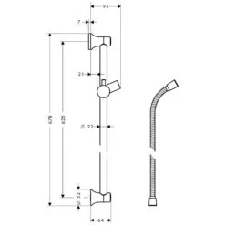 Hansgrohe Unica Classic Brausestange 65 Cm In Chrom