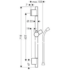 Hansgrohe Unica S Puro Brausenstange 65 Cm 5 Hansgrohe Unica S Puro Brausenstange 65 Cm -DuschWelt Geschaft hansgrohe axor pharo brausenprogramm brausenstangen brausenhalter 1122876