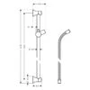 Hansgrohe Unica Classic Brausestange 65 Cm In Brushed Nickel -DuschWelt Geschaft hansgrohe axor pharo brausenprogramm brausenstangen brausenhalter 4298686