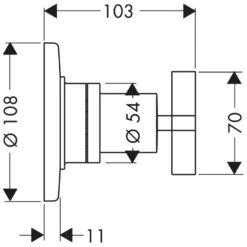 AXOR Citterio Quattro Vierwegeumstellung Mit Kreuzgriff UP DN20
