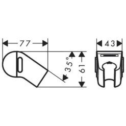 Hansgrohe WallStoris Push-Duschkopfhalterung -DuschWelt Geschaft hansgrohe bad accessoires wallstoris push duschkopfhalterung 5928841