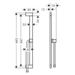 Hansgrohe Unica E Brausestange 65 Cm Mit Brausehalter Und Brauselauch 160 Cm -DuschWelt Geschaft hansgrohe brausenprogramm brausestangen brausehalter unica 65 11081014