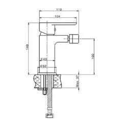 Avenarius Linie 180 Bidet-Einhebelmischbatterie
