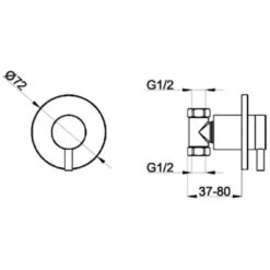 Avenarius Linie 280 Wandeinbauventil Für Warmwasser, Unterputz