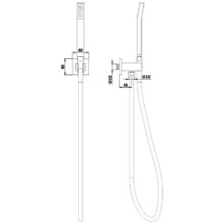 Avenarius Brausegarnitur Mit Handbrause, Eckig