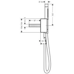 AXOR Edge Portereinheit Mit Stabhandbrause 2jet Und Brauseschlauch - Diamantenschliff