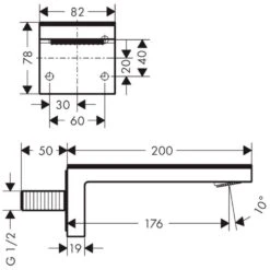 AXOR MyEdition Wanneneinlauf Mit Glasplatte