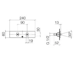 Dornbracht CL.1 Water FAN Vertical UP-Seitenbrause