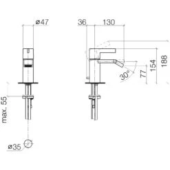Dornbracht IMO / CL.1 Einhand-Bidetbatterie