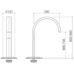 Dornbracht MEM Wanneneinlauf Für Freistehende Montage