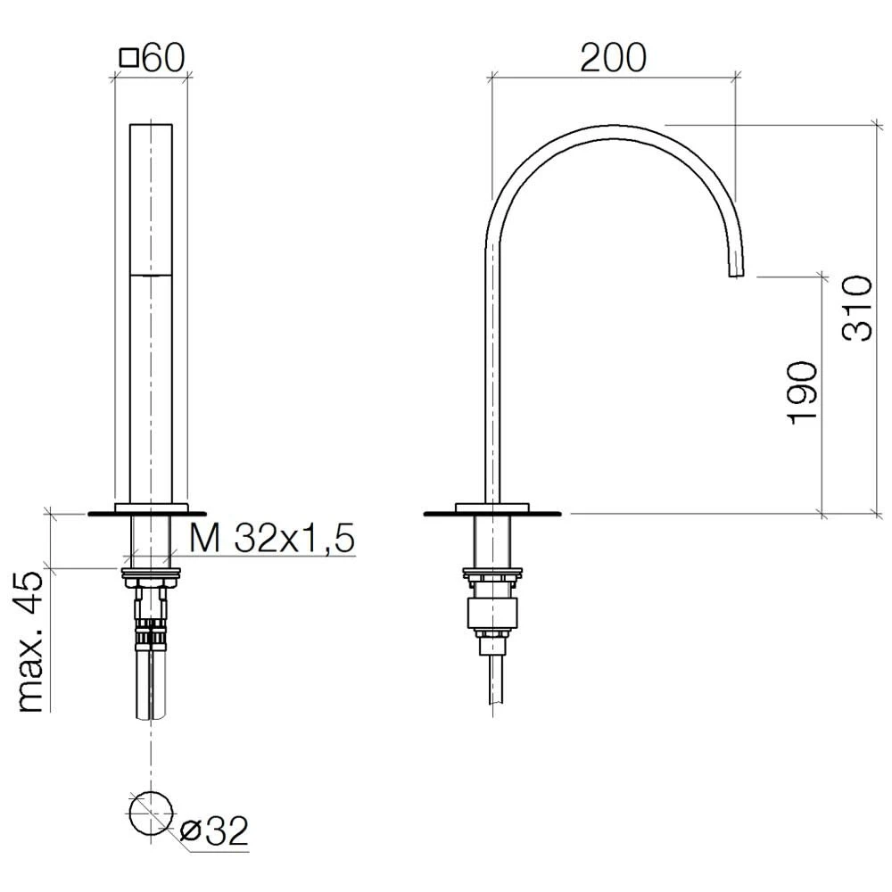 Dornbracht MEM Waschtisch-Stand-Auslauf Ausladung 20 Cm Ohne Ablaufgarnitur 3 Dornbracht MEM Waschtisch-Stand-Auslauf Ausladung 20 Cm Ohne Ablaufgarnitur