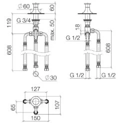 Dornbracht VAIA Zweiwege-Umstellung Für Wannen- Fliesenrandmontage