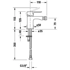 Duravit A.1 Einhebel-Bidetmischer