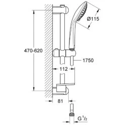 GROHE Euphoria Brausegarnitur Champagne -DuschWelt Geschaft hersteller grohe brausenprogramm brauseset euphoria brausegarnitur 803325