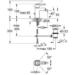 GROHE Grandera Einhand-Bidetbatterie