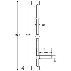 Hansa HANSAVIVA Wandstange 90 Cm