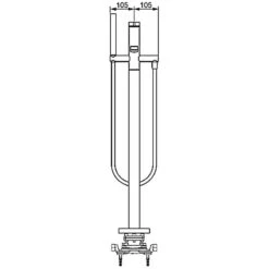 Hansa HANSALOFT Einhand-Wannen-Batterie, Bodenstehend -DuschWelt Geschaft hersteller hansa hansaloft wanne einhand wannen 627388