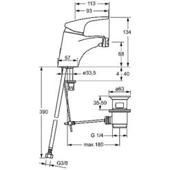 Hansa HANSAMIX Neu Einhand-Einlochbatterie Für Sitzwaschbecken