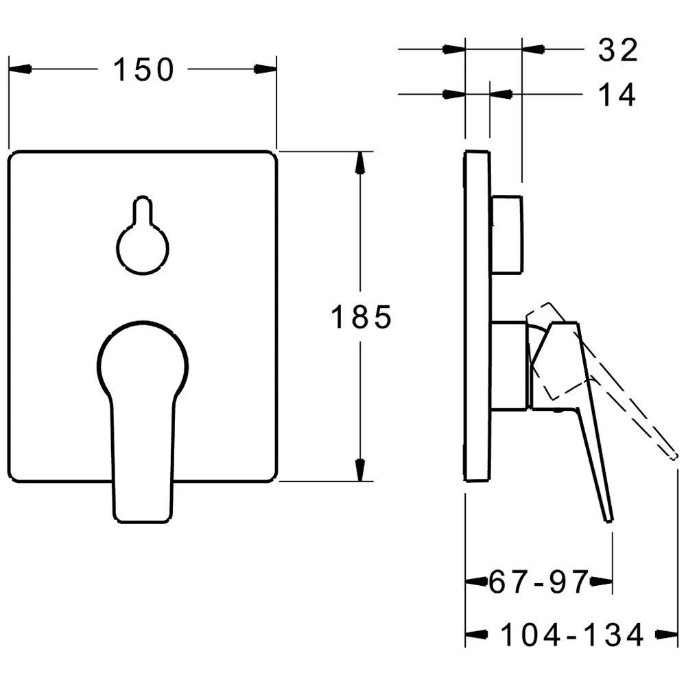 Hansa HANSATWIST Einhand-Wannen-Funktionseinheit Mit Sicherungseinrichtung, Rosette Eckig 3 Hansa HANSATWIST Einhand-Wannen-Funktionseinheit Mit Sicherungseinrichtung, Rosette Eckig
