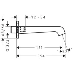 AXOR Citterio E Wanneneinlauf