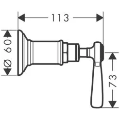 AXOR Montreux Abstellventil Unterputz Mit Hebelgriff