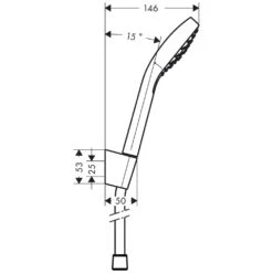 Hansgrohe Croma Select S 1jet Porter Set 160 Cm