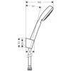 Hansgrohe Crometta 100 1jet Porter Set 125 Cm -DuschWelt Geschaft hersteller hansgrohe brausenprogramm brausesets brausehalter crometta 1122469