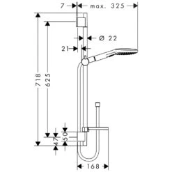 Hansgrohe Raindance Select E 120 Unica'S Puro Set 65 Cm