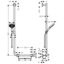 Hansgrohe Raindance Select S 120 Unica Comfort Brauseset 110 Cm L -DuschWelt Geschaft hersteller hansgrohe brausenprogramm brausesets brausestange raindance 1208018