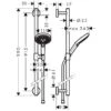 Hansgrohe Raindance Select S 120 Unica Comfort Brauseset 90 Cm -DuschWelt Geschaft hersteller hansgrohe brausenprogramm brausesets brausestange raindance 1208841
