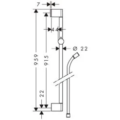 Hansgrohe Unica Croma Brausestange 90 Cm