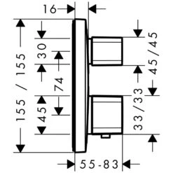 Hansgrohe Ecostat E Thermostat Unterputz Für 2 Verbraucher