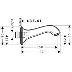 Hansgrohe Metropol Classic Wanneneinlauf