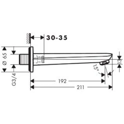 Hansgrohe Novus Wanneneinlauf