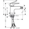 Hansgrohe Talis E Einhebel-Bidetmischer Mit Push-Open Ablaufgarnitur -DuschWelt Geschaft hersteller hansgrohe talis bidet einhebel bidetmischer 1125530