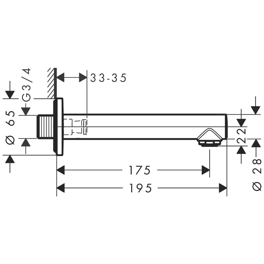 Hansgrohe Talis S Wanneneinlauf 17,5 Cm 3 Hansgrohe Talis S Wanneneinlauf 17,5 Cm