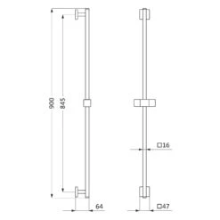 Herzbach LIVING SPA Dusch-Wandstange